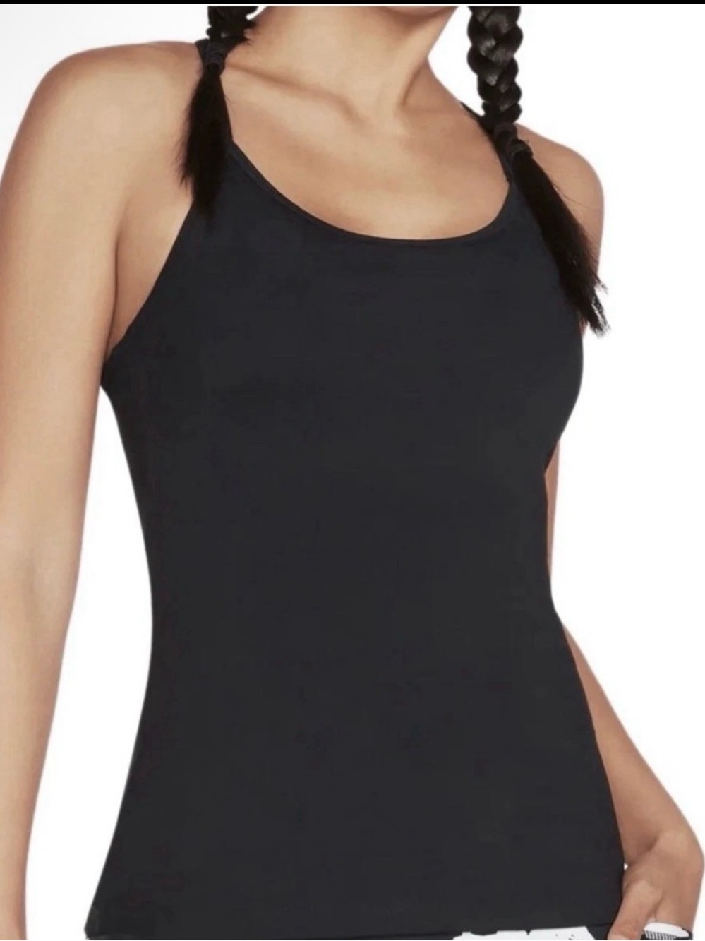 Skechers Black Athletic Tank with Gold Logo